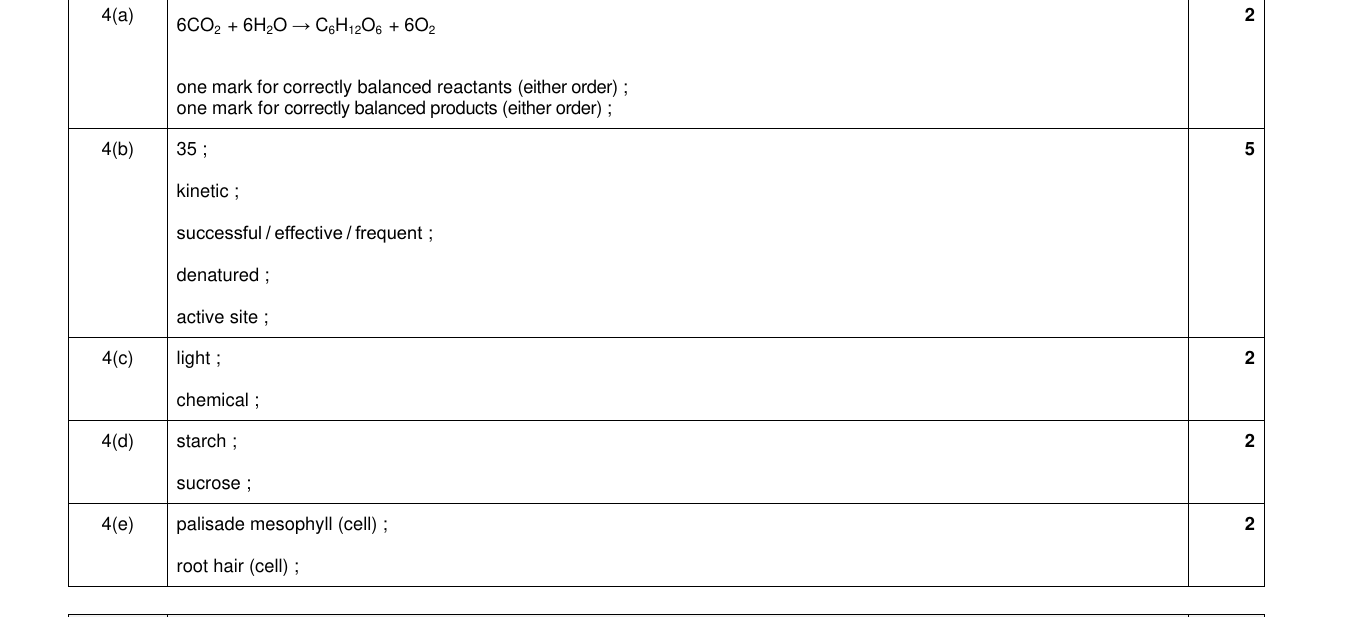 Mark scheme for IGCSE 0654 Nov 2024 Paper 42 Q4