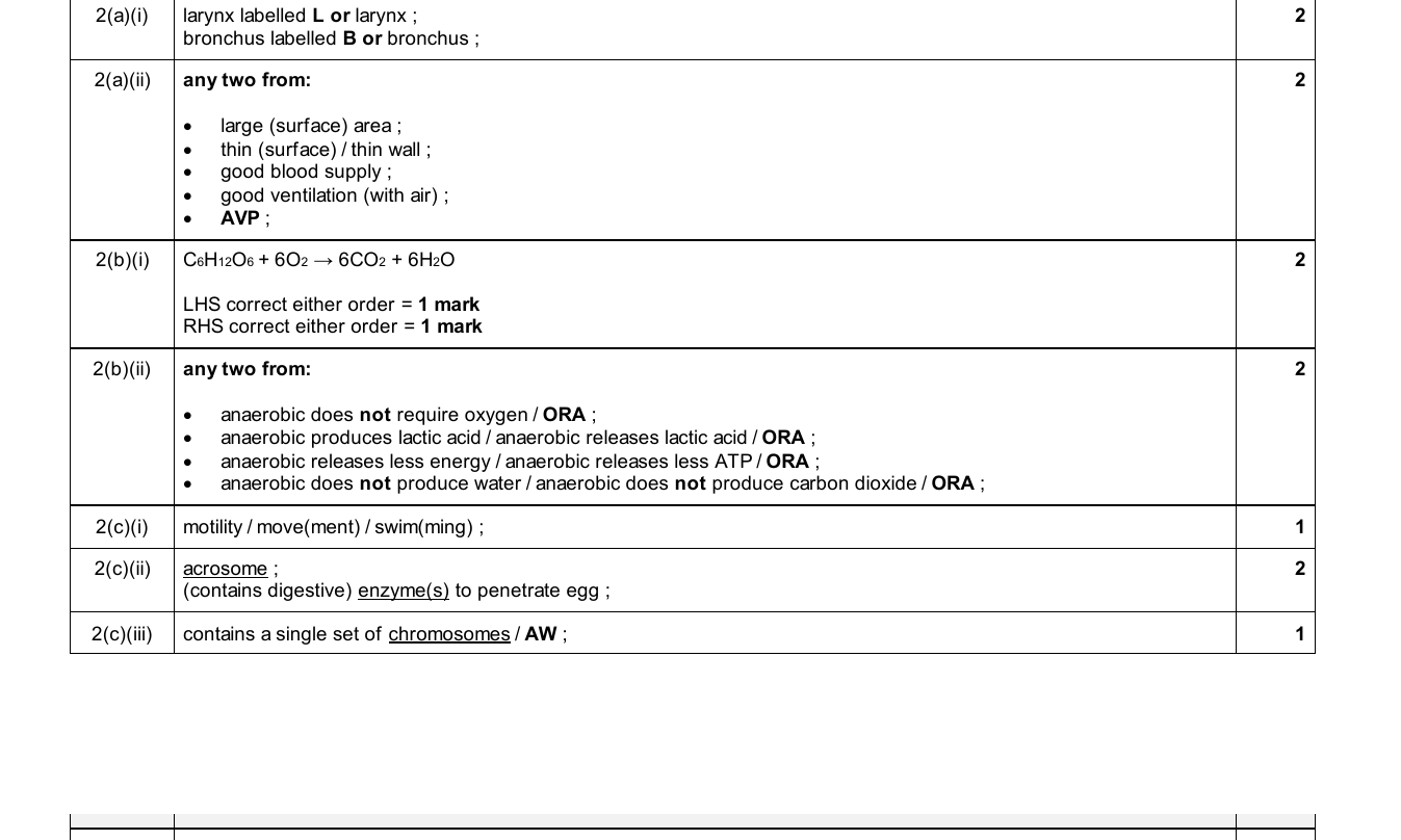 Mark scheme for IGCSE 0654 Nov 2025 Paper 41 Q2