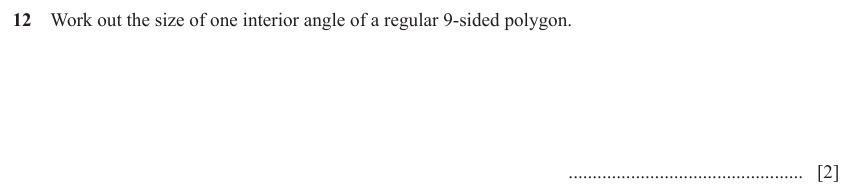 IGCSE Mathematics 0580 March 2023 Paper 12 Question 12 – Geometry, Geometrical terms and vocabulary, 2 marks