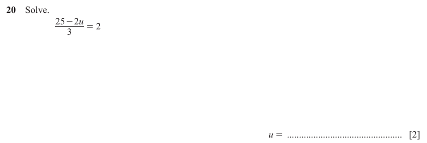 IGCSE Mathematics 0580 March 2023 Paper 12 Question 20 – Numbers, The four rules, 2 marks