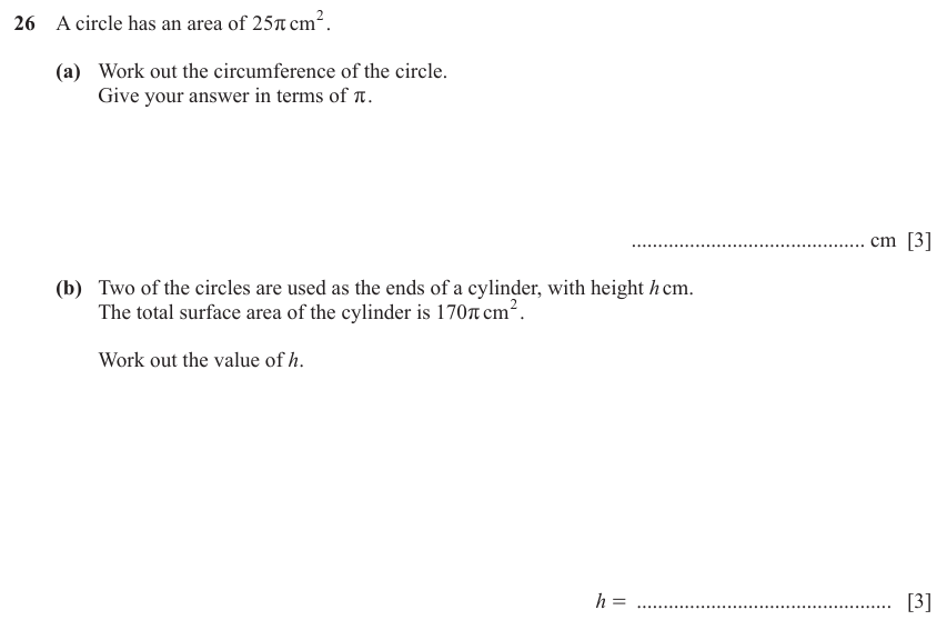 IGCSE Mathematics 0580 March 2023 Paper 12 Question 26 – Geometry, Geometrical terms and vocabulary, 6 marks