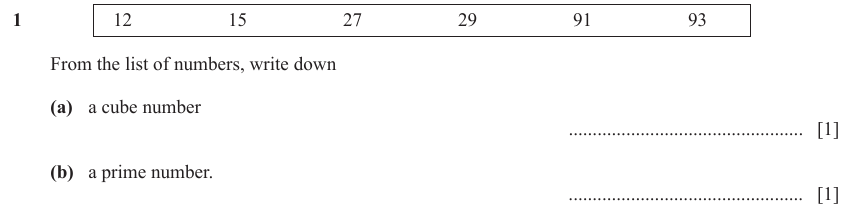 IGCSE Mathematics 0580 March 2023 Paper 22 Question 1 – Numbers, The four rules, 2 marks