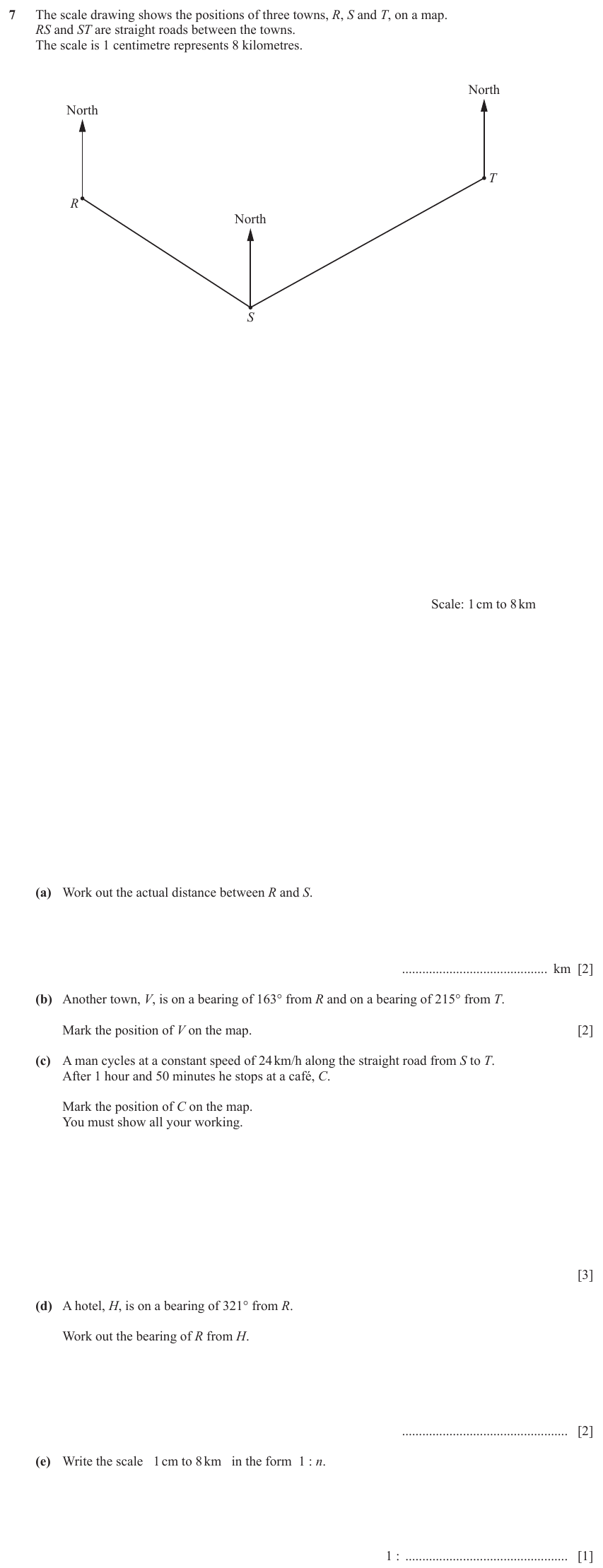 IGCSE Mathematics 0580 March 2023 Paper 32 Question 7 – Geometry, Scale drawings, 10 marks