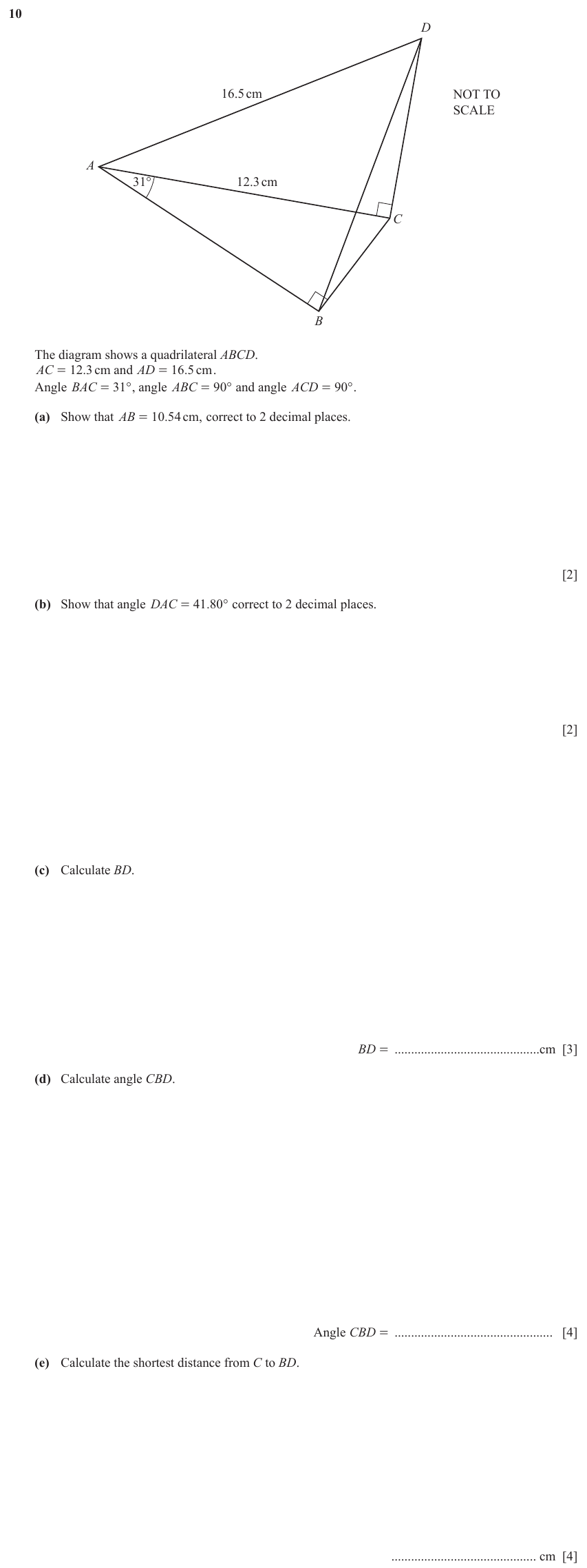 IGCSE Mathematics 0580 March 2023 Paper 42 Question 10 – Vectors, Vectors (basic), 15 marks