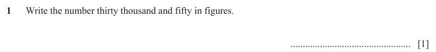 IGCSE Mathematics 0580 March 2024 Paper 12 Question 1 – Numbers, The four rules, 1 marks