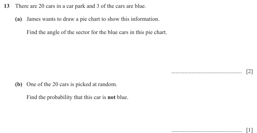 IGCSE Mathematics 0580 March 2024 Paper 12 Question 13 – Statistics, Statistical graphs, 3 marks
