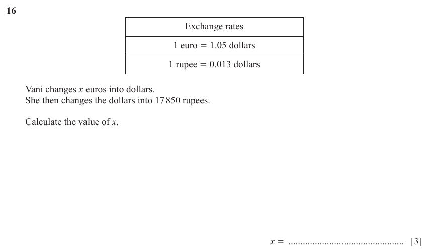IGCSE Mathematics 0580 March 2024 Paper 12 Question 16 – Numbers, The four rules, 3 marks