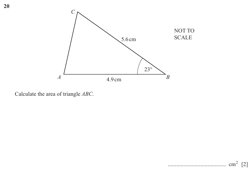 IGCSE Mathematics 0580 March 2024 Paper 22 Question 20 – Geometry, Geometrical terms and vocabulary, 2 marks