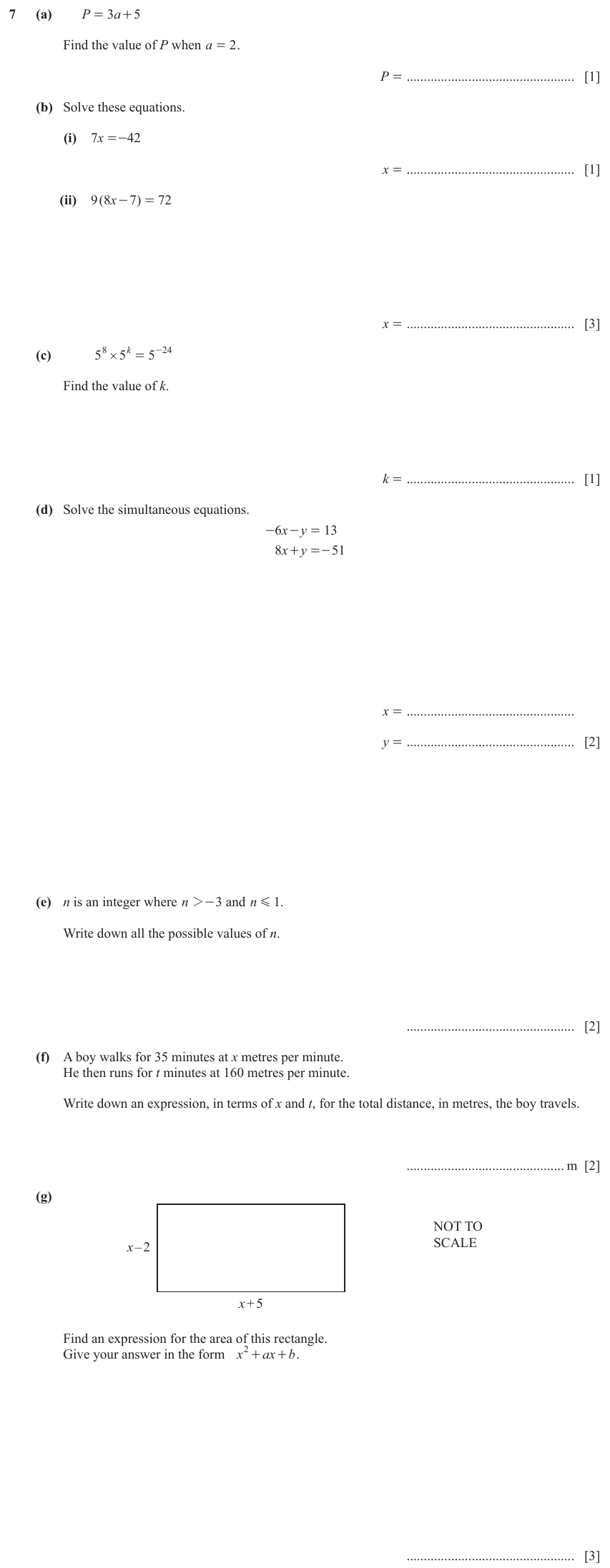 IGCSE Mathematics 0580 March 2024 Paper 32 Question 7 – Numbers, The four rules, 15 marks