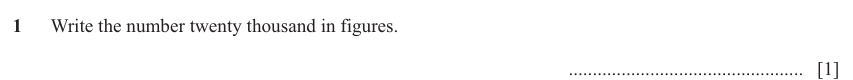 IGCSE Mathematics 0580 March 2025 Paper 12 Question 1 – Numbers, The four rules, 1 marks