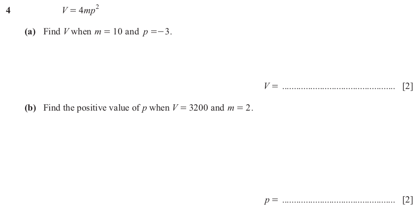 IGCSE Mathematics 0580 March 2025 Paper 22 Question 4 – Numbers, The four rules, 4 marks