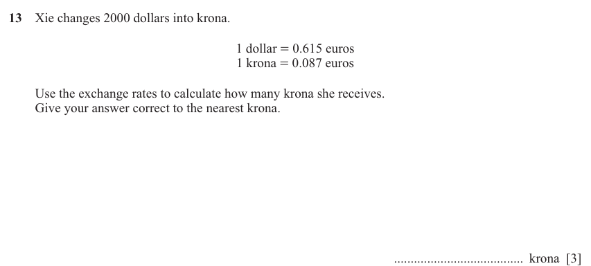 IGCSE 0580 Mar 2025 Paper 32 Question 13 — Bounds (Core, 3 marks)