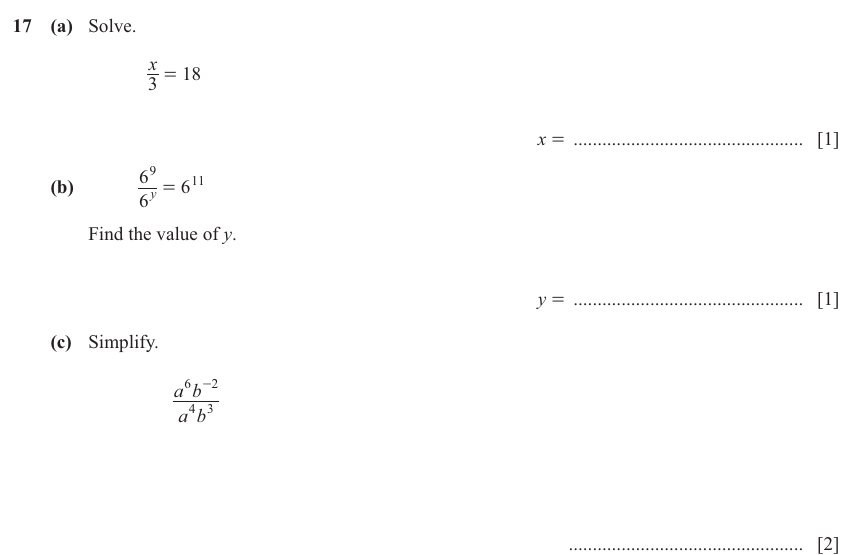 IGCSE Mathematics 0580 March 2025 Paper 32 Question 17 – Numbers, The four rules, 4 marks