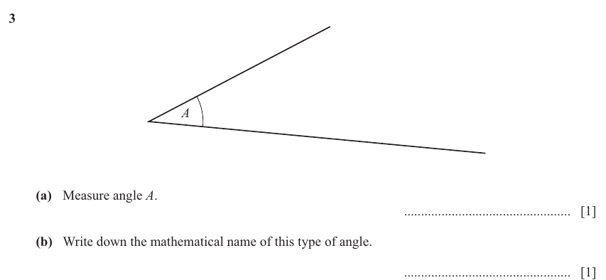 IGCSE Mathematics 0580 March 2025 Paper 32 Question 3 – Geometry, Geometrical terms and vocabulary, 2 marks