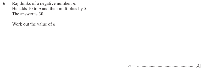 IGCSE Mathematics 0580 March 2025 Paper 32 Question 6 – Numbers, The four rules, 2 marks