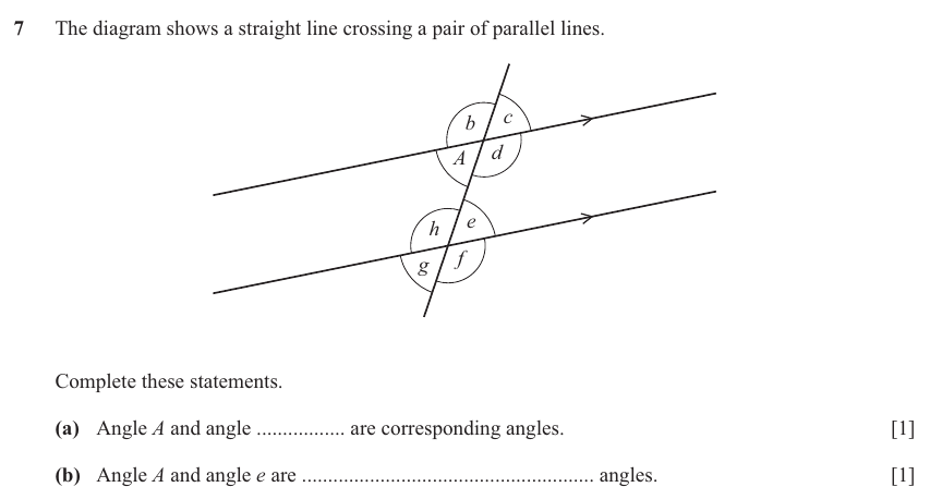 IGCSE Mathematics 0580 March 2025 Paper 32 Question 7 – Geometry, Angles using geometrical properties, 2 marks