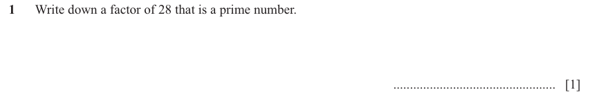 IGCSE Mathematics 0580 March 2025 Paper 42 Question 1 – Numbers, The four rules, 1 marks