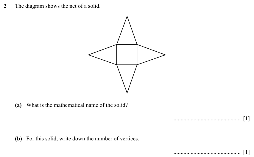 IGCSE Mathematics 0580 Specimen 2025 Paper 11 Question 2 – Numbers, The four rules, 2 marks