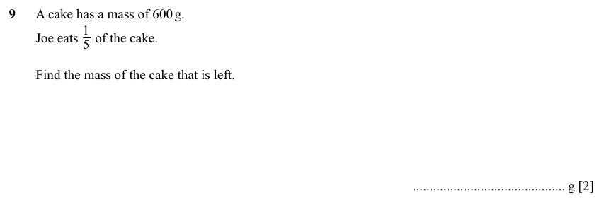 IGCSE Mathematics 0580 Specimen 2025 Paper 11 Question 9 – Numbers, The four rules, 2 marks