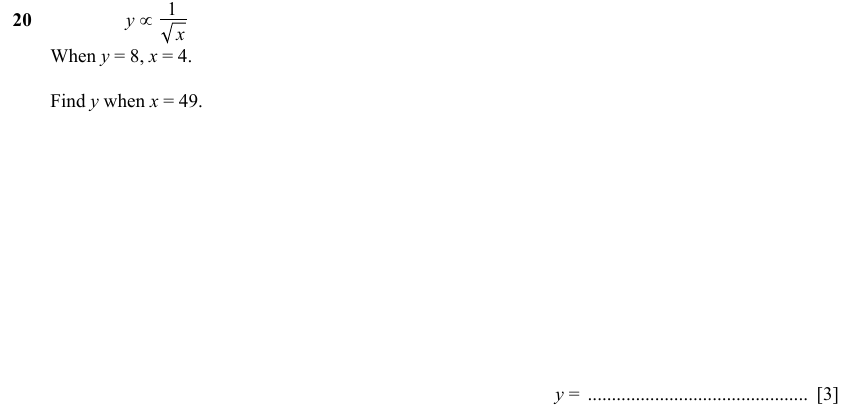 IGCSE Mathematics 0580 Specimen 2025 Paper 21 Question 20 – Numbers, The four rules, 3 marks