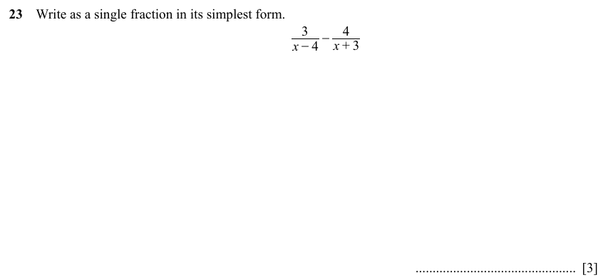 IGCSE 0580 Specimen 2025 Paper 21 Question 23 — Fractions, decimals and percentages (Extended, 3 marks)