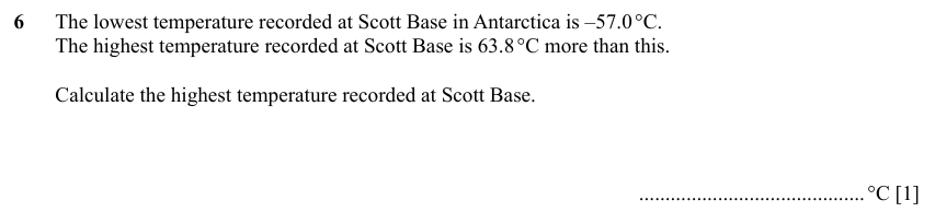 IGCSE Mathematics 0580 Specimen 2025 Paper 31 Question 6 – Numbers, The four rules, 1 marks
