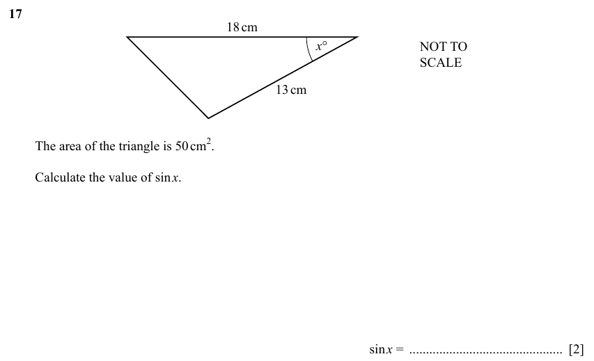 IGCSE Mathematics 0580 Specimen 2025 Paper 41 Question 17 – Geometry, Geometrical terms and vocabulary, 2 marks