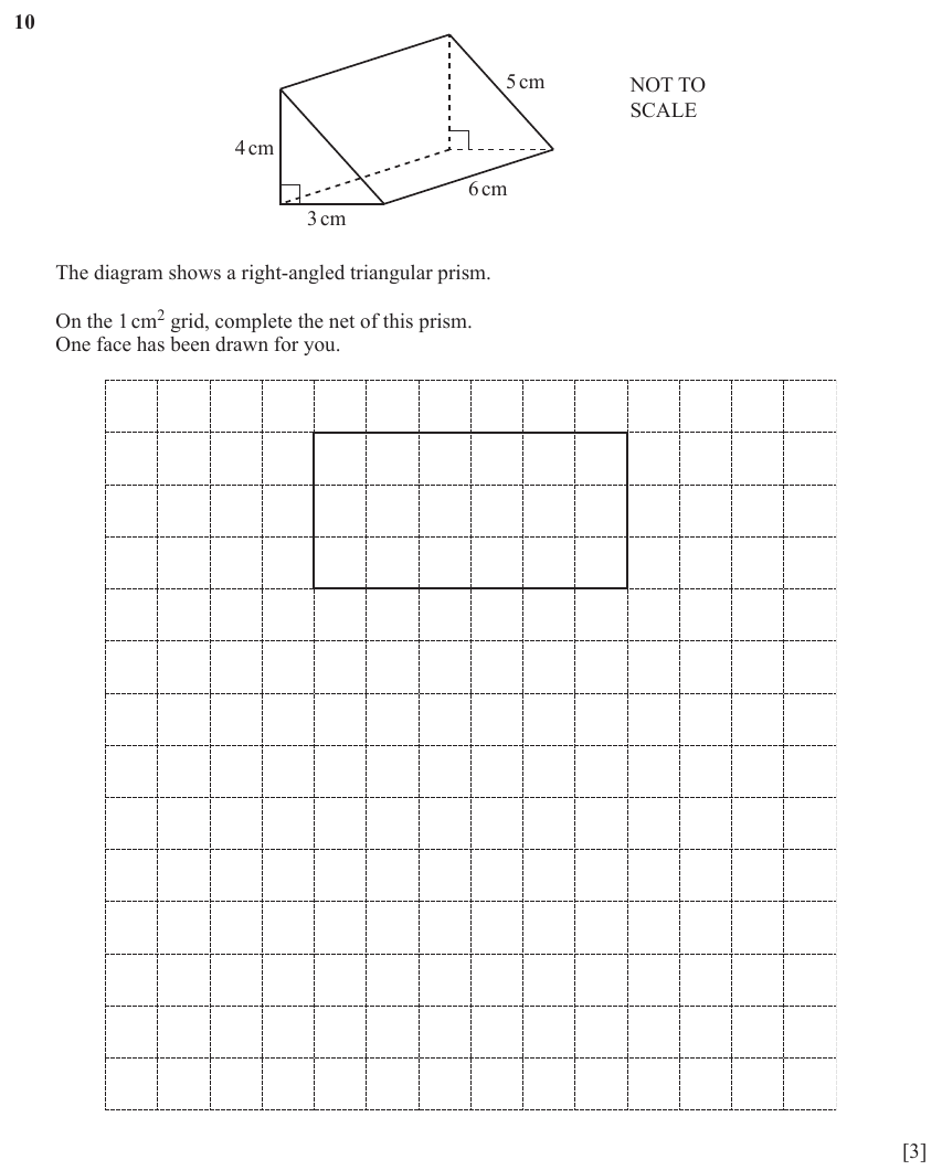 IGCSE Mathematics 0580 May/June 2023 Paper 12 Question 10 – Geometry, Geometrical terms and vocabulary, 3 marks