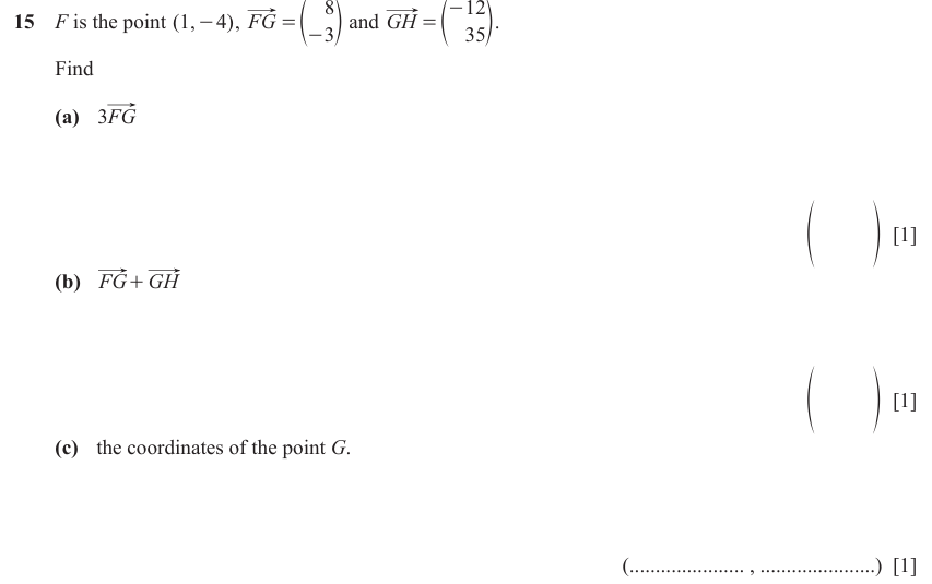 IGCSE 0580 Jun 2023 Paper 12 Question 15 — Cartesian coordinates (2D) (Core, 3 marks)