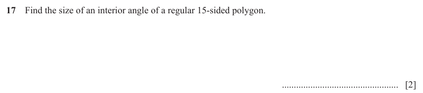 IGCSE Mathematics 0580 May/June 2023 Paper 12 Question 17 – Geometry, Geometrical terms and vocabulary, 2 marks