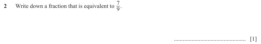 IGCSE Mathematics 0580 May/June 2023 Paper 13 Question 2 – Numbers, Fractions, decimals and percentages, 1 marks