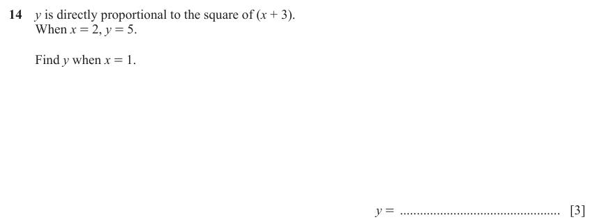IGCSE 0580 Jun 2023 Paper 21 Question 14 — Proportion (Extended, 3 marks)