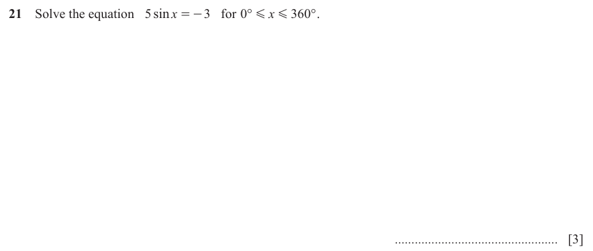 IGCSE Mathematics 0580 May/June 2023 Paper 22 Question 21 – Algebra, Basic algebra, 3 marks