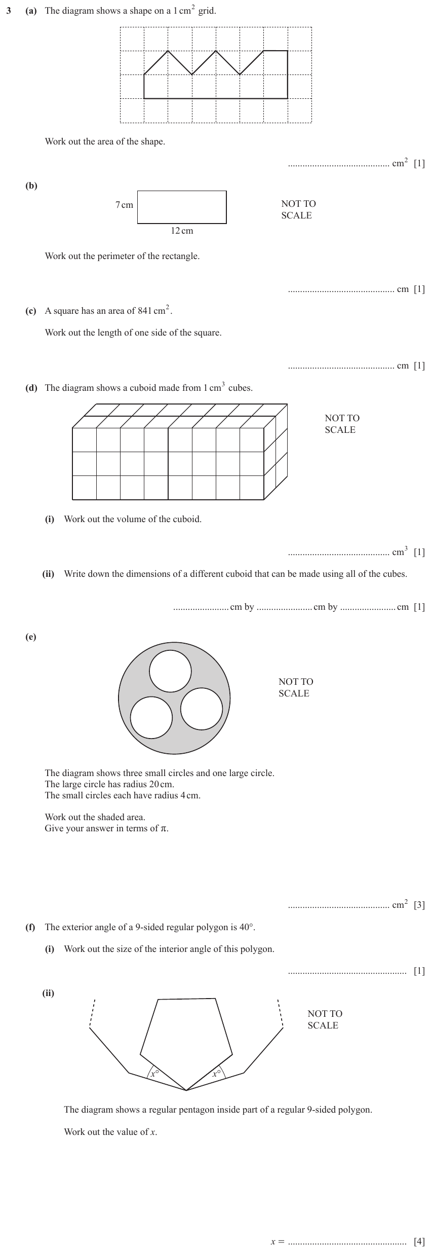 IGCSE Mathematics 0580 May/June 2023 Paper 33 Question 3 – Numbers, The four rules, 13 marks