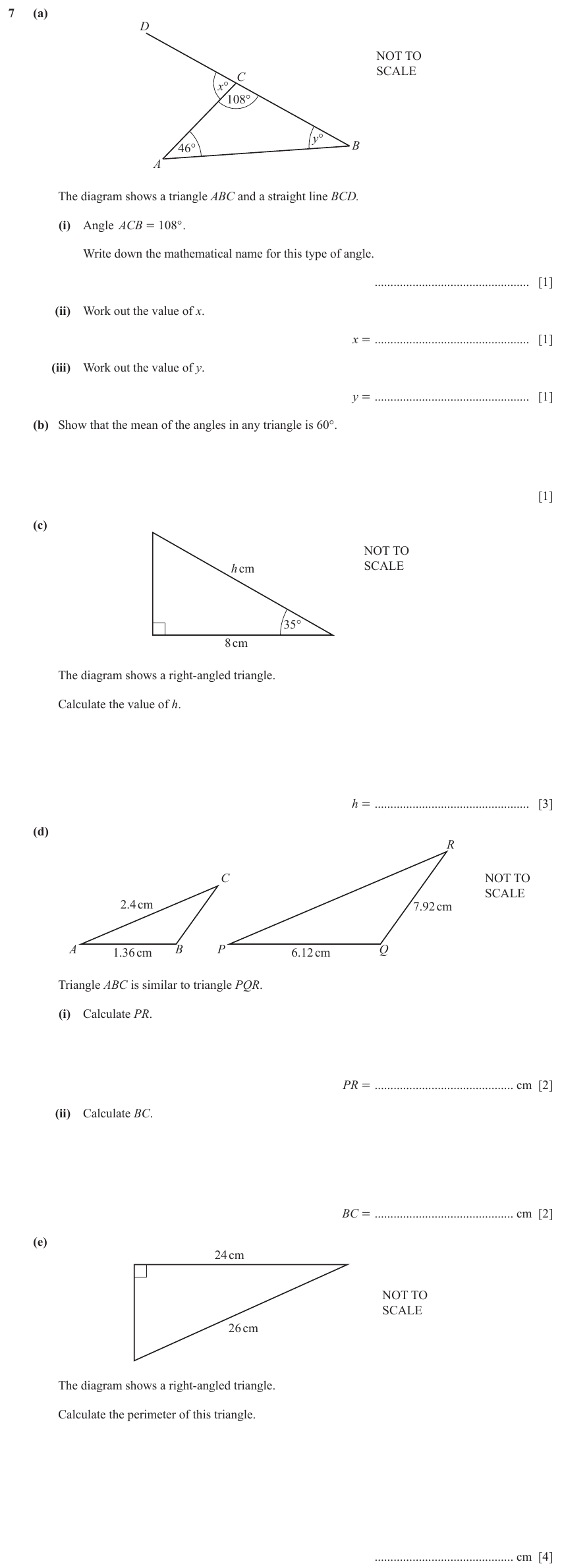 IGCSE Mathematics 0580 May/June 2023 Paper 33 Question 7 – Geometry, Angles using geometrical properties, 15 marks