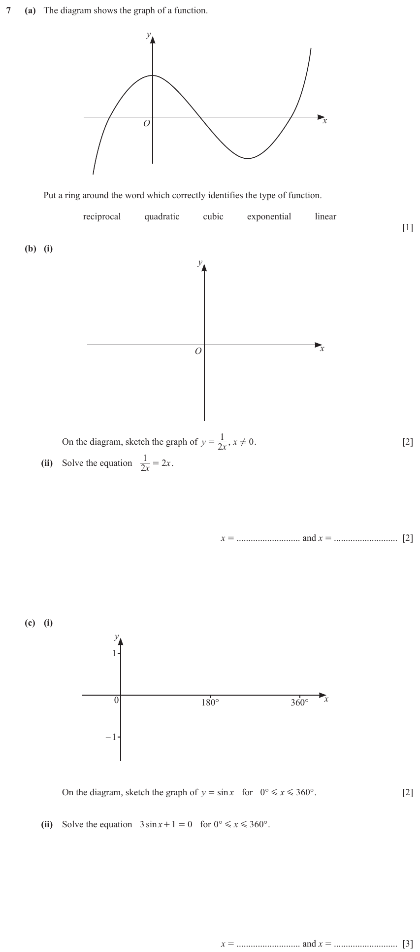 IGCSE Mathematics 0580 May/June 2023 Paper 43 Question 7 – Numbers, Operations with fractions (non calculator), 10 marks