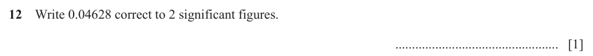 IGCSE Mathematics 0580 May/June 2024 Paper 12 Question 12 – Numbers, The four rules, 1 marks