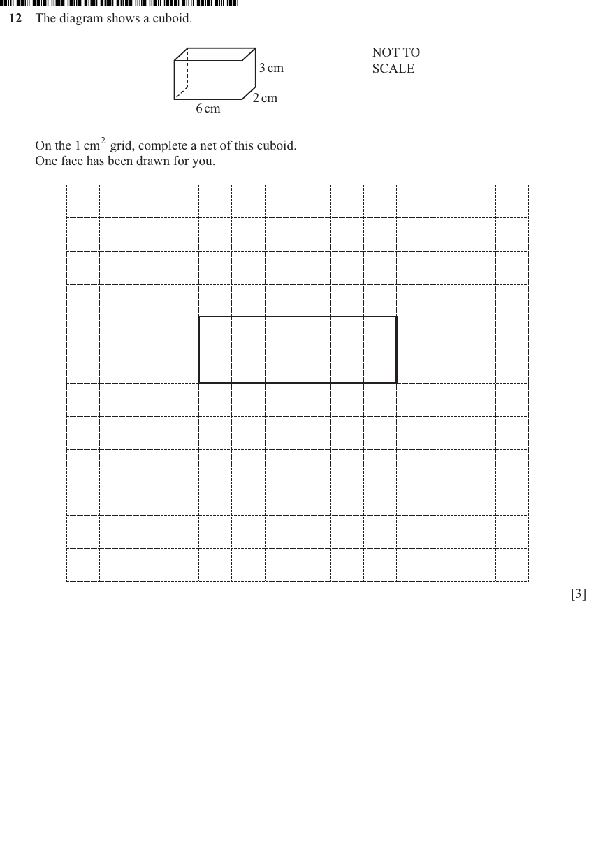 IGCSE Mathematics 0580 May/June 2024 Paper 13 Question 12 – Geometry, Geometrical terms and vocabulary, 3 marks