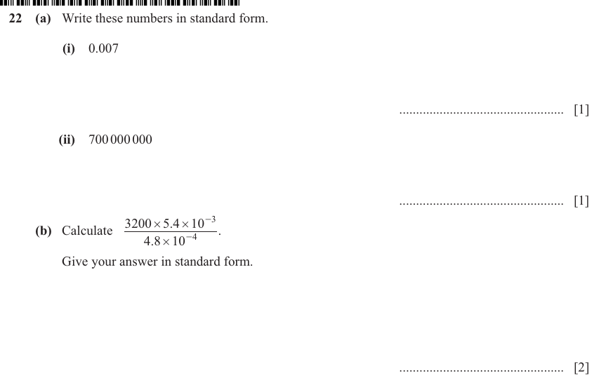IGCSE Mathematics 0580 May/June 2024 Paper 13 Question 22 – Numbers, Indices, 4 marks
