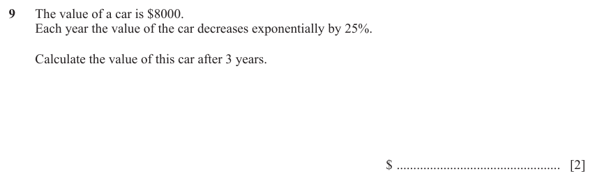 IGCSE Mathematics 0580 May/June 2024 Paper 21 Question 9 – Numbers, The four rules, 2 marks
