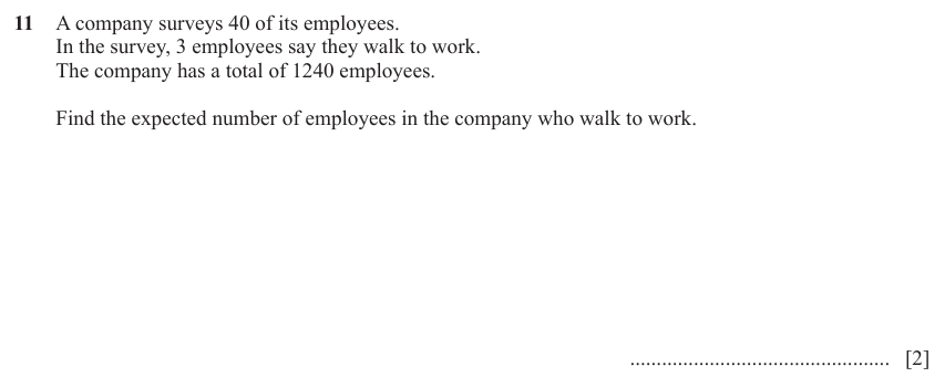 IGCSE Mathematics 0580 May/June 2024 Paper 22 Question 11 – Numbers, The four rules, 2 marks