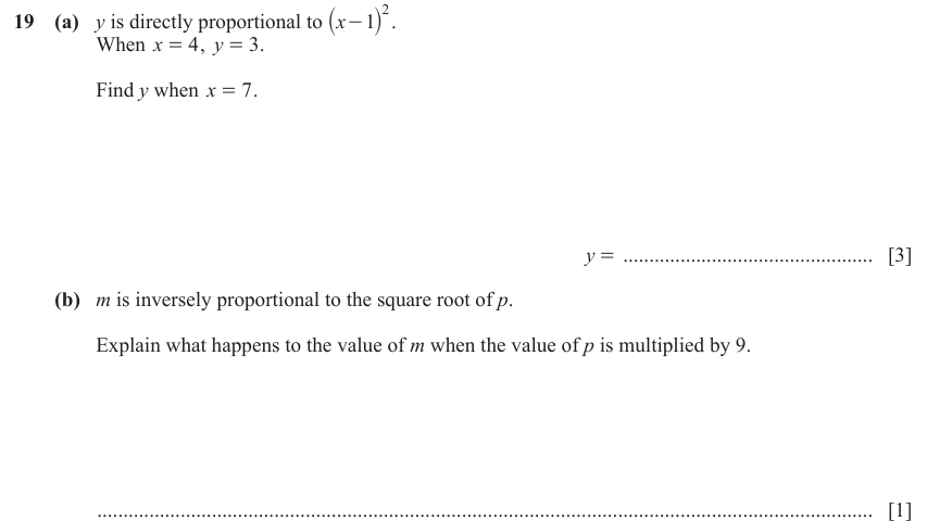IGCSE 0580 Jun 2024 Paper 22 Question 19 — Proportion (Extended, 4 marks)