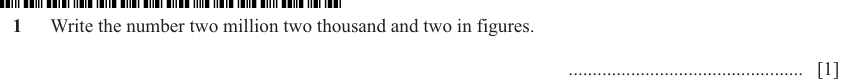 IGCSE Mathematics 0580 May/June 2024 Paper 23 Question 1 – Numbers, The four rules, 1 marks