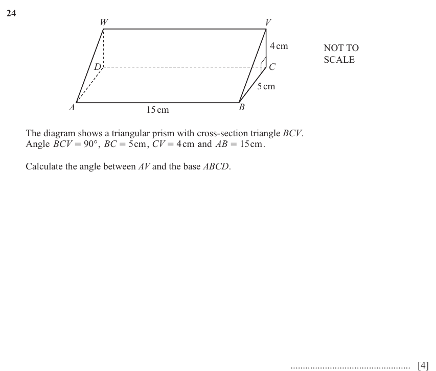 IGCSE Mathematics 0580 May/June 2024 Paper 23 Question 24 – Vectors, Vectors (basic), 4 marks