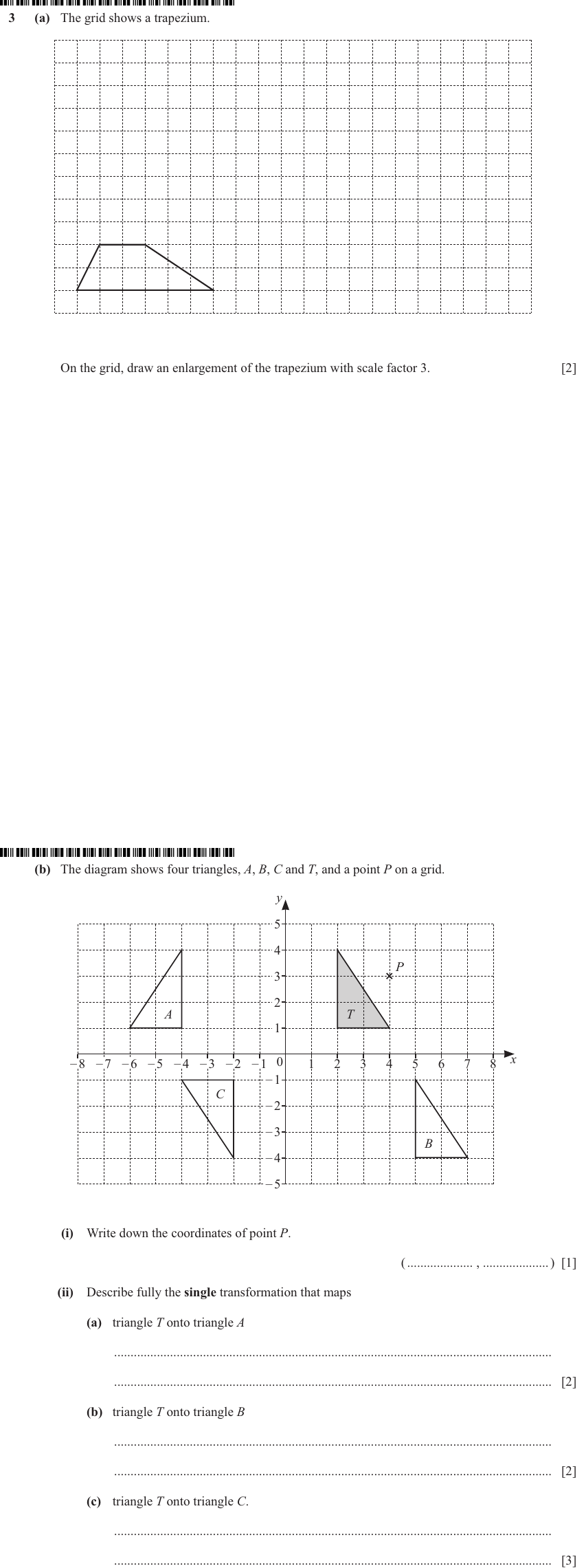 IGCSE Mathematics 0580 May/June 2024 Paper 33 Question 3 – Geometry, Geometrical terms and vocabulary, 10 marks