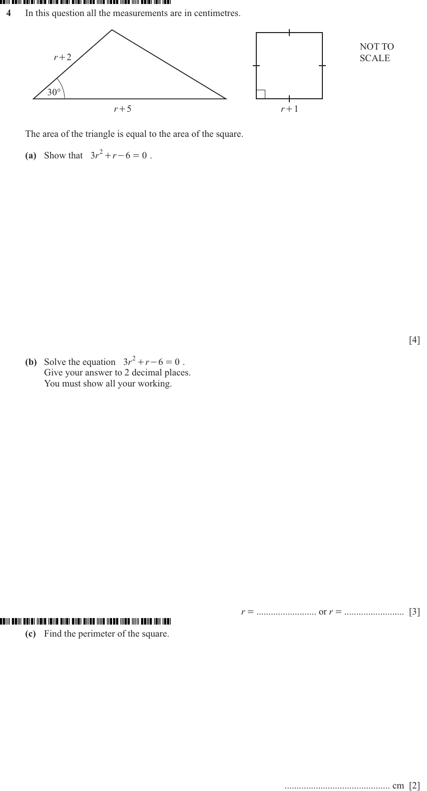 IGCSE Mathematics 0580 May/June 2024 Paper 43 Question 4 – Geometry, Geometrical terms and vocabulary, 9 marks