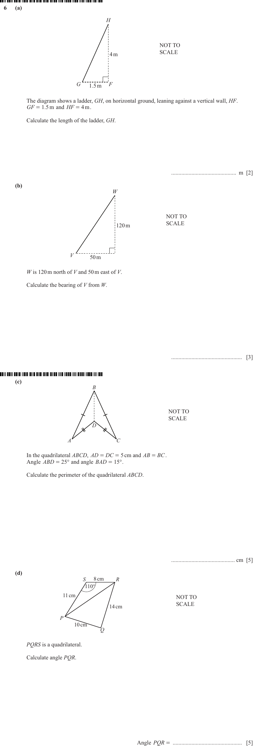 IGCSE Mathematics 0580 May/June 2024 Paper 43 Question 6 – Numbers, The four rules, 15 marks