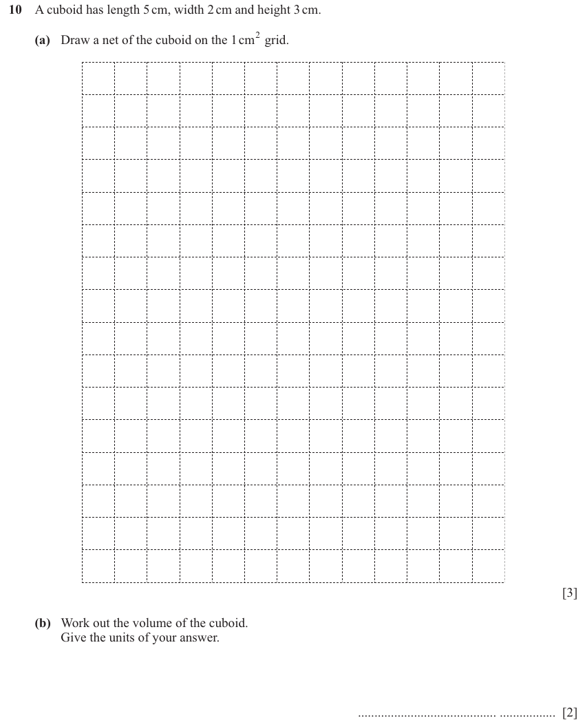 IGCSE 0580 Jun 2025 Paper 12 Question 10 — Geometrical terms and vocabulary (Core, 5 marks)