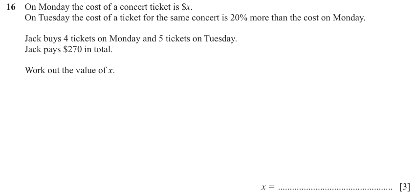 IGCSE Mathematics 0580 May/June 2025 Paper 13 Question 16 – Numbers, The four rules, 3 marks