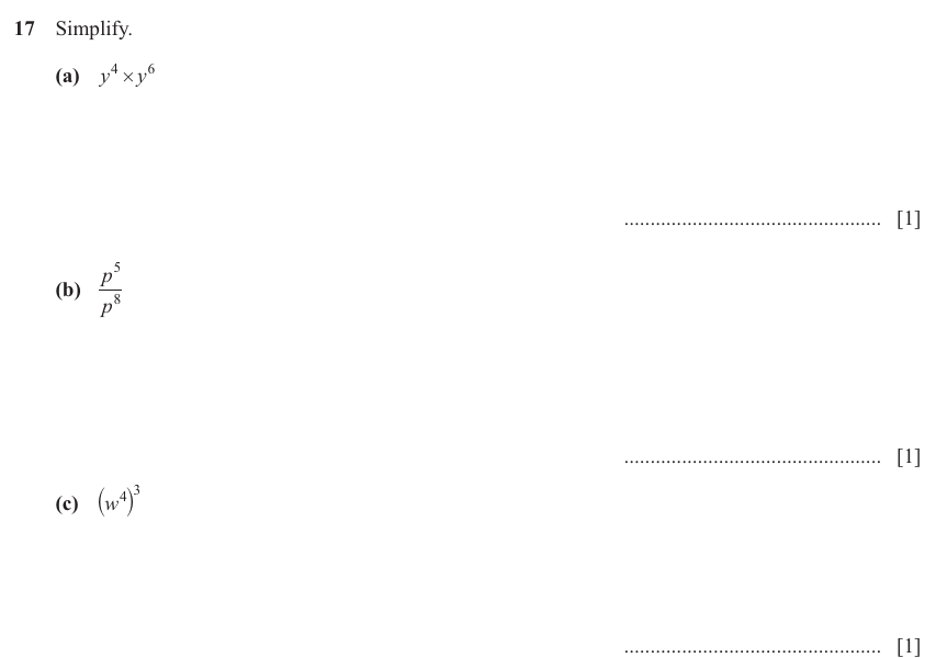 IGCSE 0580 Jun 2025 Paper 13 Question 17 — Basic algebra (Core, 3 marks)